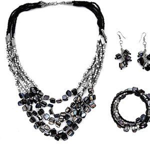 New Handmade Chunky Beaded Jewelry for Women Seed Bead Necklace Bracelet Earring